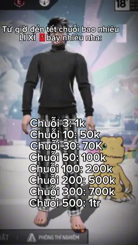 Chuỗi bao nhiêu tết lì xì bấy nhiêu nha#freefire #duisothua07 #nhasangtaofreefire #LeHoiTuyetFreeFire #BaoVeCauVang 