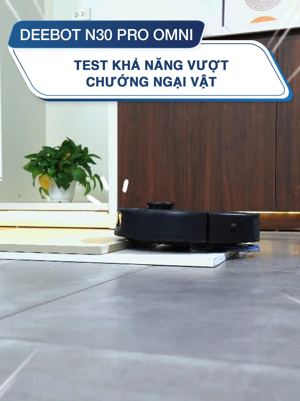 Test khả năng vượt chướng ngại vật của robot hút bụi Ecovacs Deebot N30 Pro Omni #ECOVACSVN #DEEBOT #robothutbuiecovacs #hoplongecommerce #gigavn #DeebotN30ProOmni #N30ProOmni