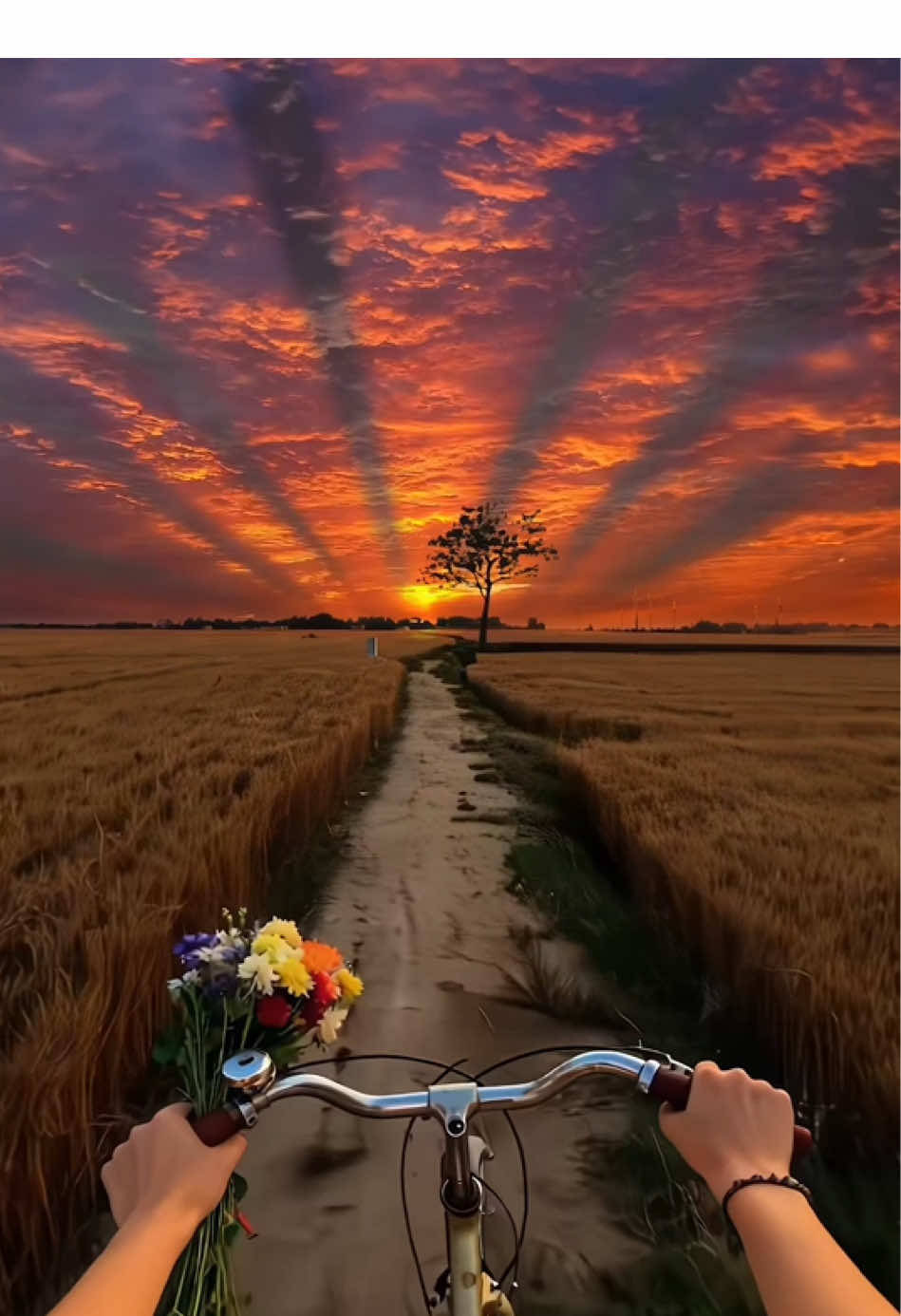 I like sunset and flowers.#sunset #fyp 