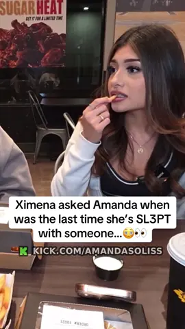 Ximena asked Amanda when was the last time she’s SL3PT with someone…😳👀#fyp #amandasolis #zavalahimself 