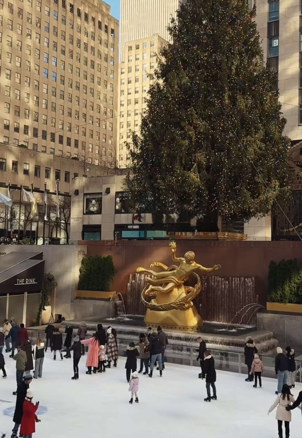 The Rockefeller Center Christmas Tree has been lit for the season and it’s officially Christmas in New York City! ♥️🎄✨ @rockefellercenter  Thank you so much to Rockefeller Center for having me, it was a dream come true to see the official tree lighting in person ♥️ #christmasinnewyork #rockefellercenter #christmas #foryou #nycchristmas 