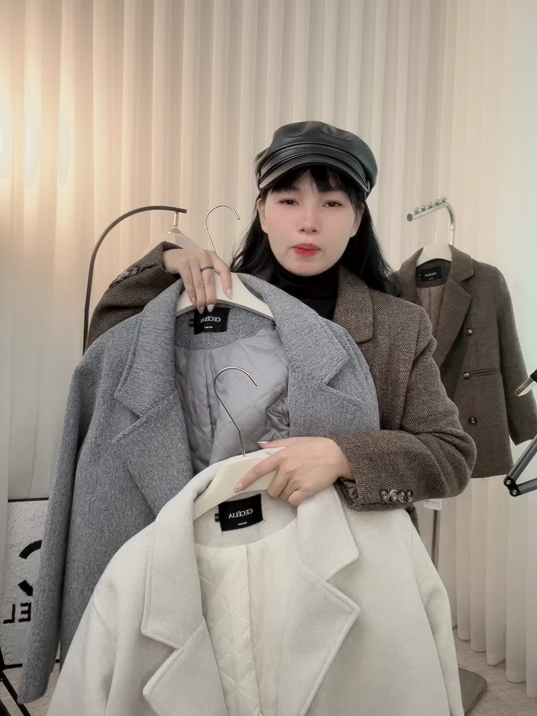 Áo choàng dạ nữ cổ vest – dáng Hàn Quốc hot trend #thoitrang #thoitrangnu #aomangto #aokhoacnu #aokhoacmangto