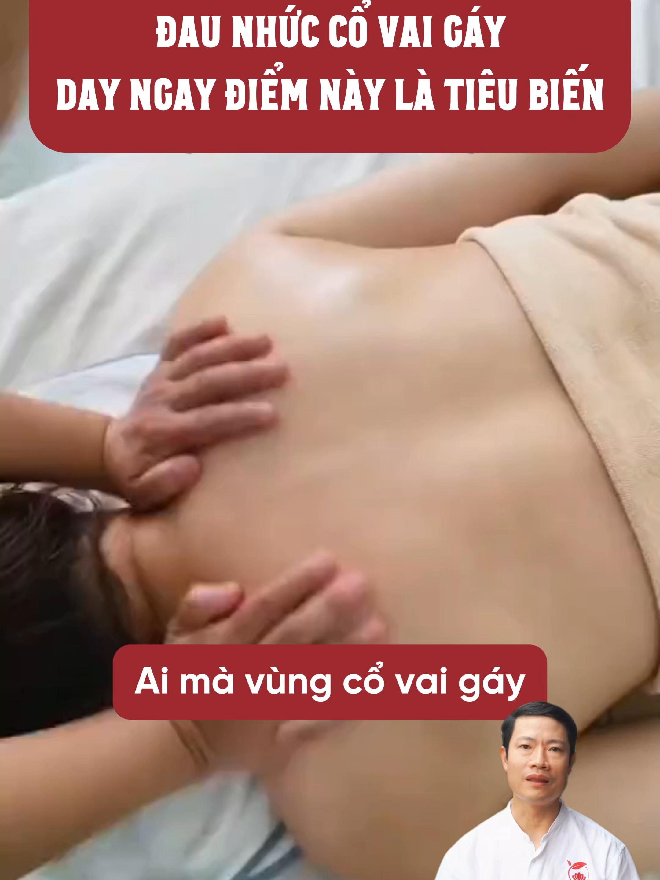 Đau nhức cổ vai gáy day ngay điểm này là thấy khác ngay #covaigay #daucovaigay #namyduong #tranhoanghai