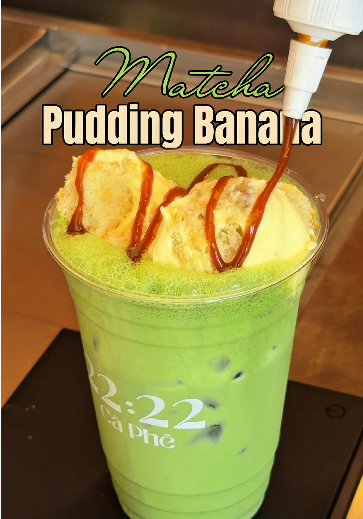 Nó ngong hì thoai nhế 🤩 #puddingbanana #2222caphe #fyp #trending #cafetakeaway 