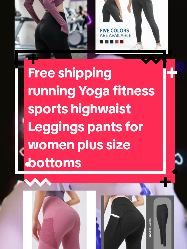 Free shipping running Yoga fitness sports highwaist Leggings pants for women plus size bottoms #yogafitness #highwaistpants #sports #affiliatemarketing #fypspotted 