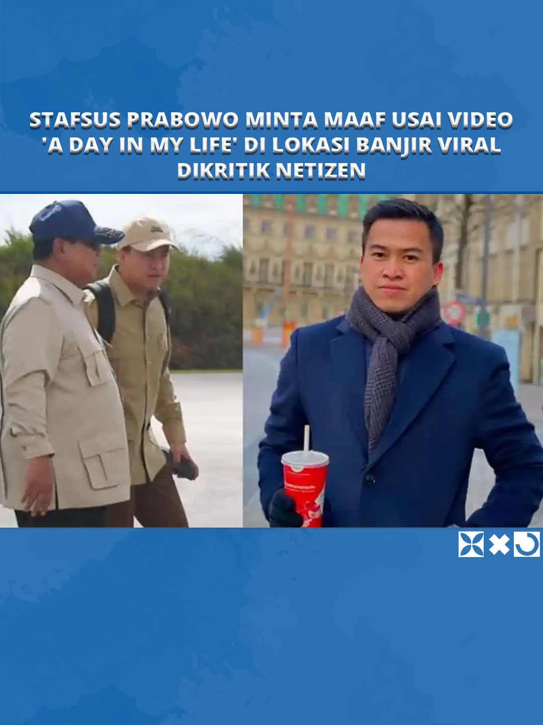 Jawaban Agung Surahman Stafsus Prabowo Seusai Video 'A Day In My Life' di Lokasi Banjir Panen Kritik Agung Surahman staf khusus atau stafsus Presiden Prabowo sempat panen kritik setelah membuat konten 'A Day in My Life' saat mengunjungi lokasi banjir dan tanah longsor di Sumatera. Video itu diawali dengan kegiatan Agung Surahman ketika bangun tidur di kamar yang nyaman. 