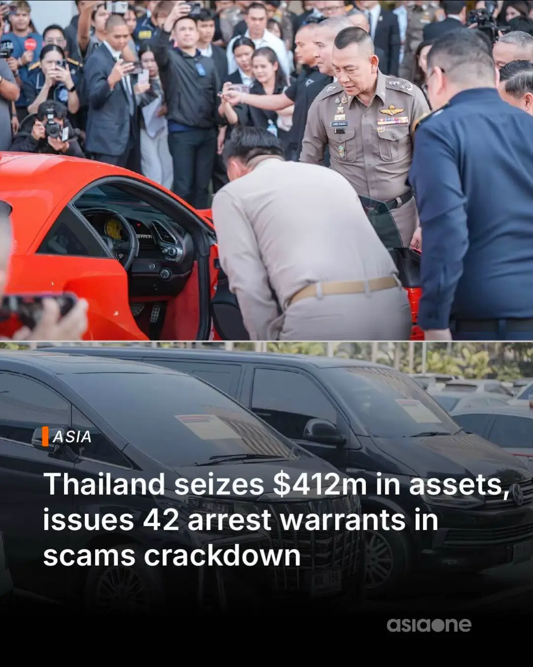 The seizures and warrants involve Chinese-Cambodian tycoon Chen Zhi, who heads the US-sanctioned Prince Group, and Cambodian nationals Kok An and Yim Leak, who authorities said were all linked to transnational online scam operations. #news #Thailand #Police #Crime #Scam 📸: Thai Central Investigation Bureau
