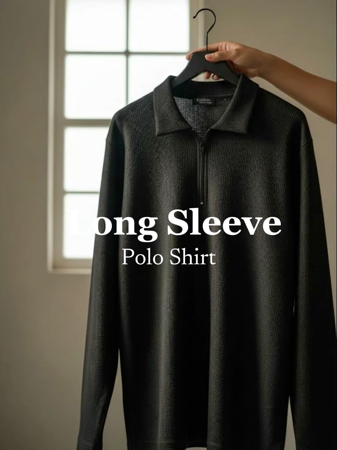 #lotusclothing #halfzip #longsleevepolo #wafflefabric #smartcasualph #mensfallfashion #officeoutfit #zipperpolo