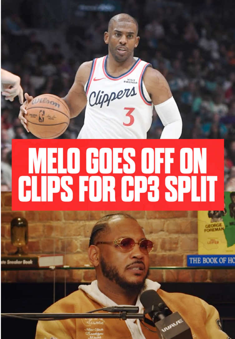Melo sounds off on the Clippers sending Chris Paul home 😳 Link in bio for full convo #7pminbrooklyn #carmeloanthony #NBA #chrispaul #losangelesclippers  