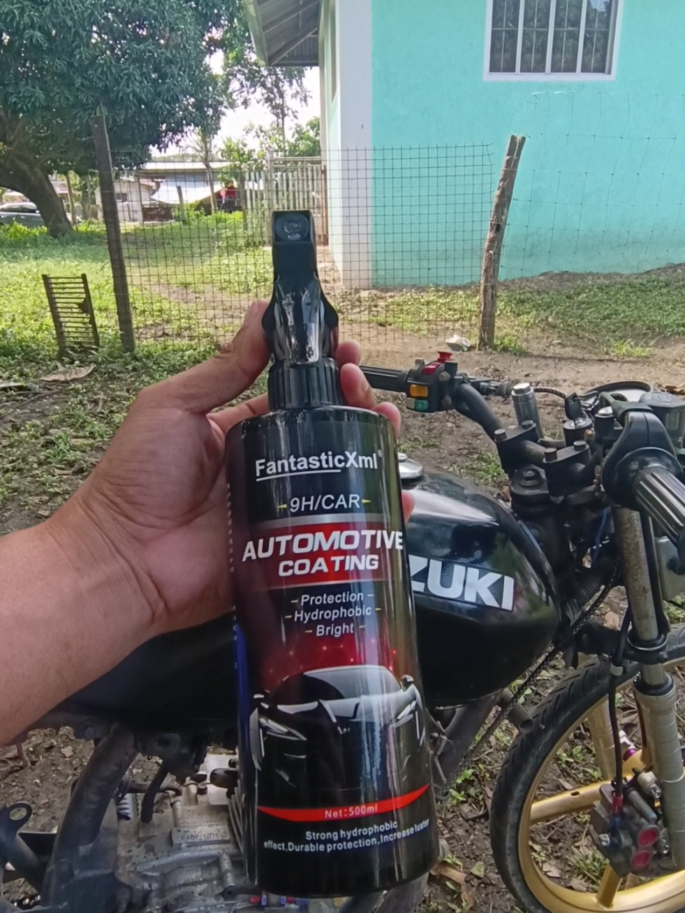 Star Shop [Buy 1 Take 1] 500ML Car Wax Spray and Polish Two-in-one Coating+120ML Car Plastic Restorer Back To Black Gloss Cleaning+Free towels Renewal Set #carwax #restorer #fyppppppppppppppppppppppp #tiktokaffiliate #fyp 