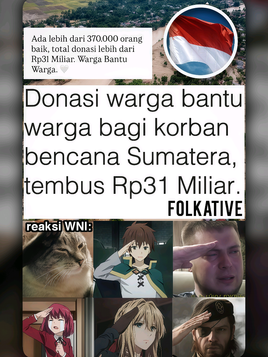 terharu liat warga sesolid ini, dari warga berhasil ngumpulin dana donasi korban banjir sampai 31 miliar, kalian semua keren banget!!!! #fyp #jj #donasi #banjir #prayforsumatera 
