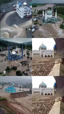 Masjid-masjid yang tetap berdiri kokoh setelah hantaman musibah banjir.  #masjid #bencana 