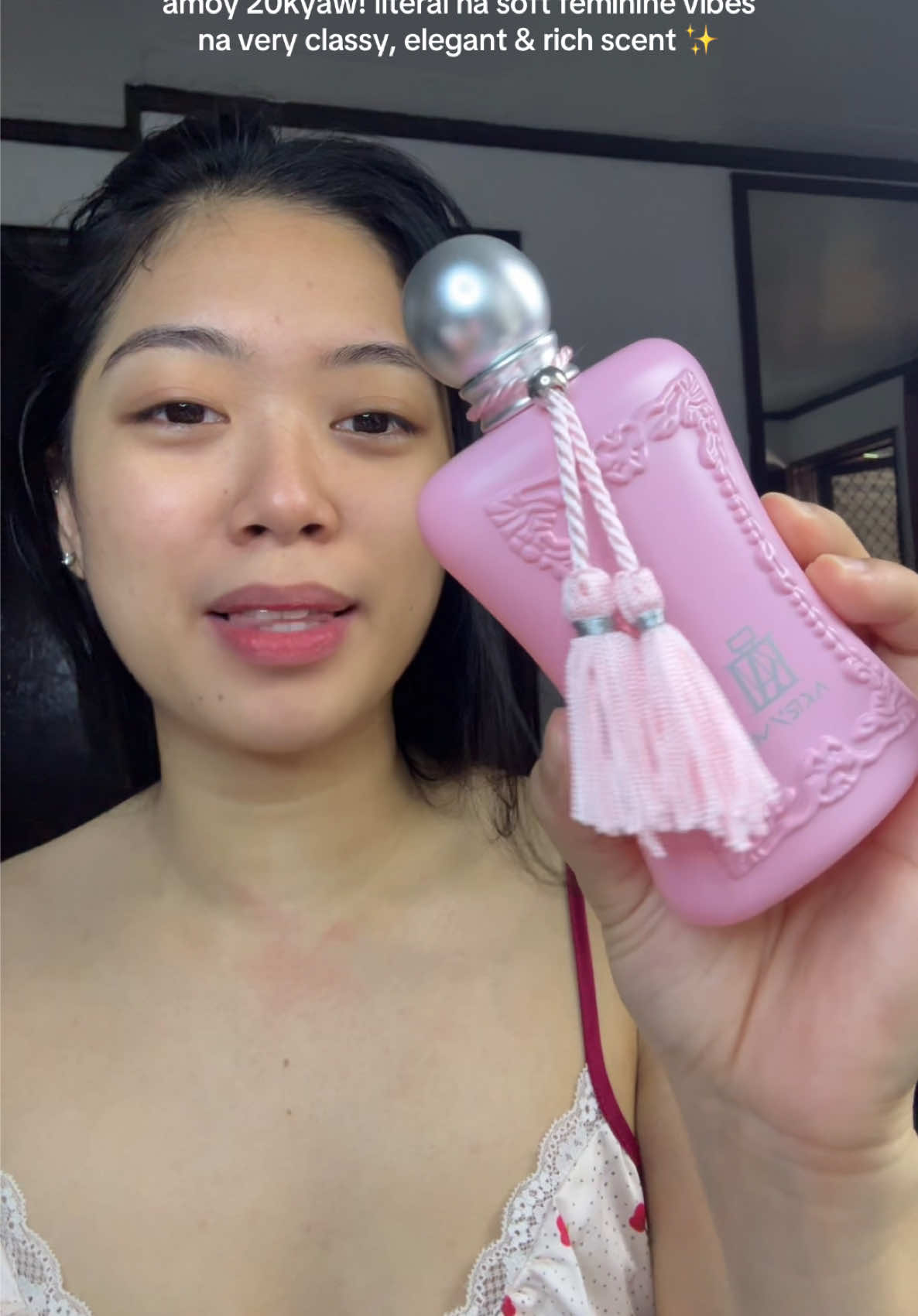 Another compliment getter na scent na very feminine demure ang atake. Fruity floral scent with powdery little vanilla & cashmere drydown #perfume #pabango #affordableperfume #luxuryscent #fragrancetiktok 