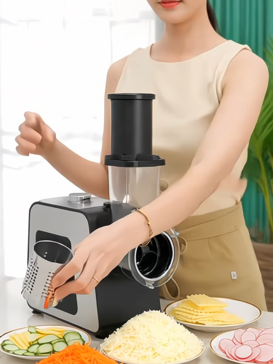 Máy cắt rau củ đa chức năng , SOKANY, 10 lưỡi dao cắt lát, sợi , thái rau củ... rất tiện ích cho căn bếp nhà bạn#giadungthongminh #xuhuong #thinhhanh 