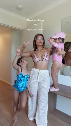 I don’t actually have a private IG story but really “what I post on IG vs what I post on TikTok”  The highlights of life on IG and just the real/raw scenes of my life on Tiktok 🧑‍🧑‍🧒‍🧒