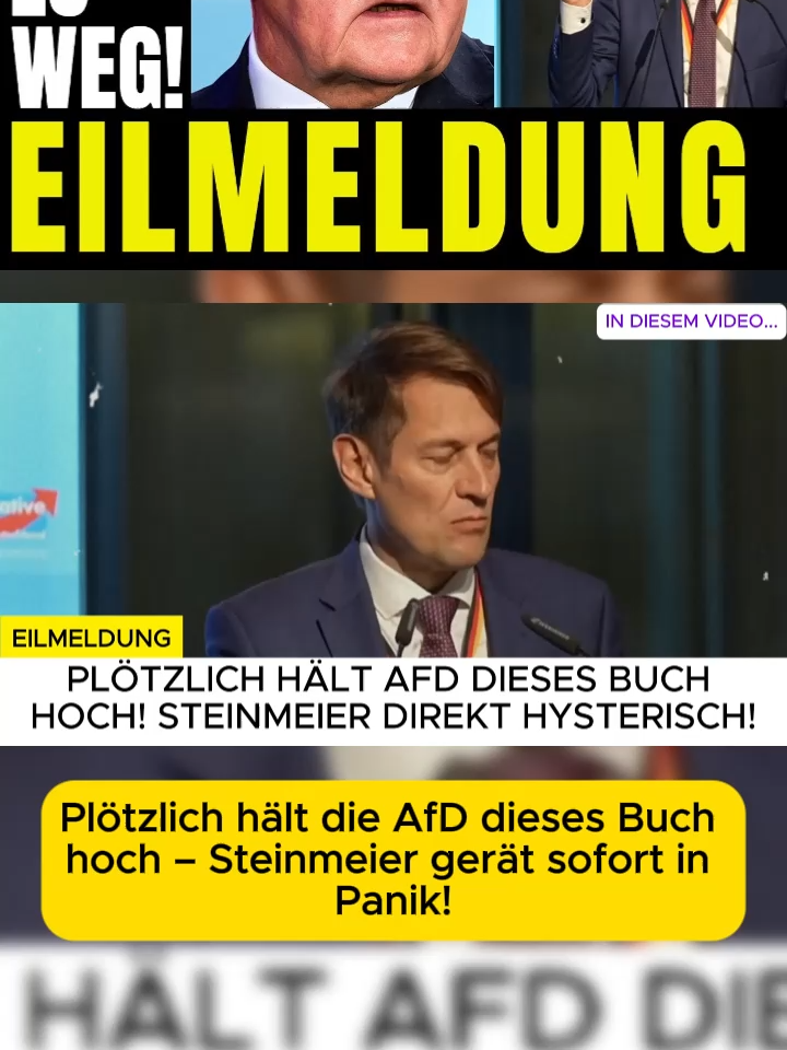 Plötzlich hält die AfD dieses Buch hoch – Steinmeier gerät sofort in Panik!