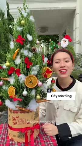 Cây sơn tùng trang trí giáng sinh có kèm charm tiện lợi #caysontung #caytung #trangtrinoel #ngocngannga #nnncaysontungmini 