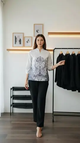 Hadinata Batik Wanita Superfine Blouse Madira Mavendra #outfit #outfitideas #blouse 