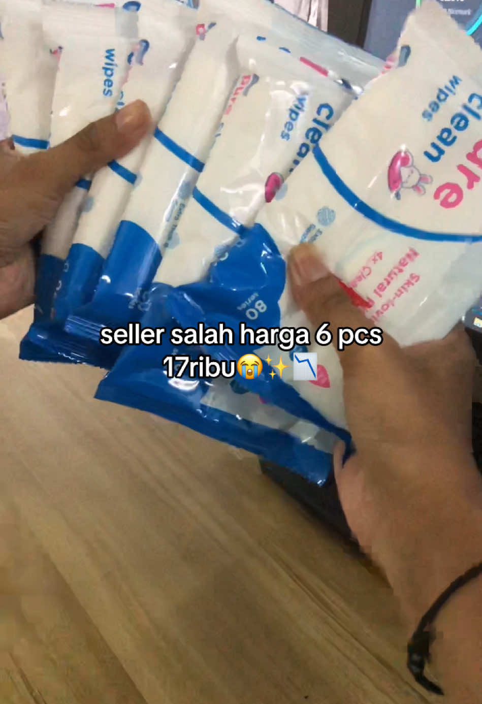 tisu basah murah 6 pcs cuman 17ribu!! #tisu #tisubasah #tisumurah 