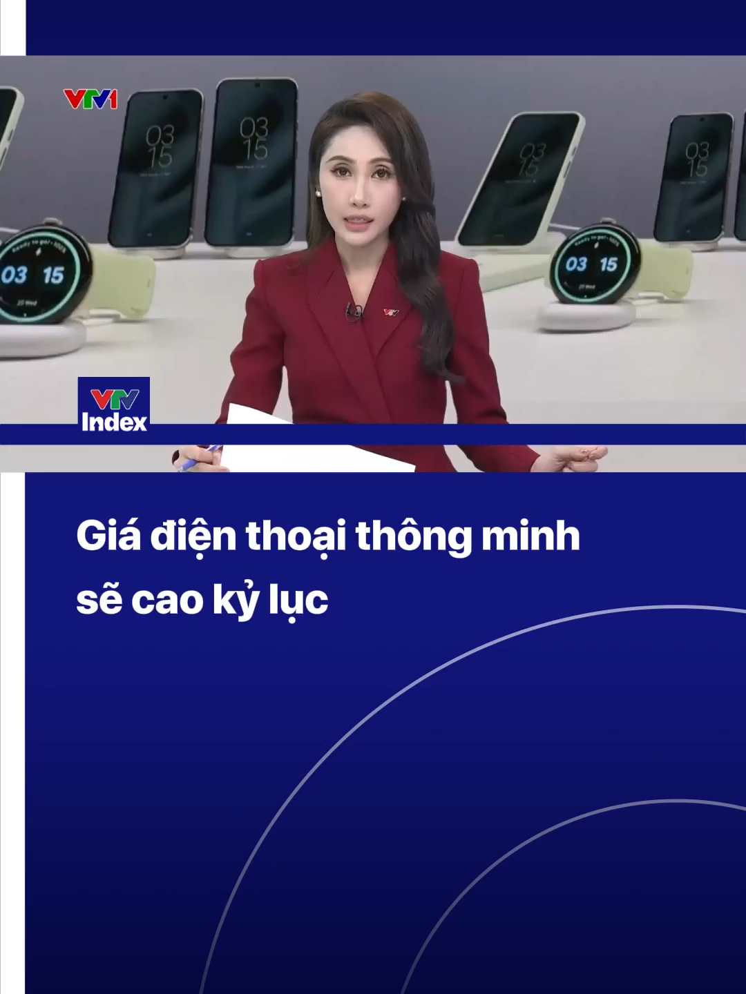 Giá bán trung bình của điện thoại thông minh lên mức kỷ lục trong năm 2026 do tình trạng thiếu hụt linh kiện. #vtvindex