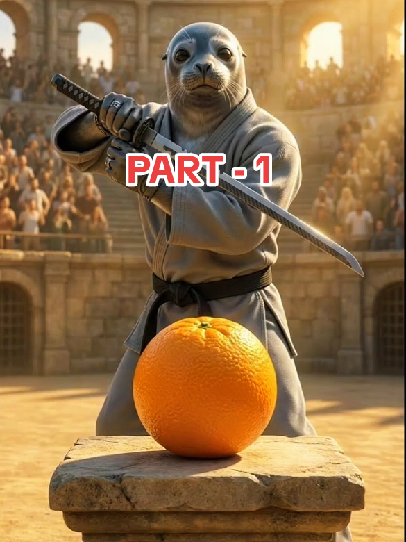 PART 1 - Blades of the Beast: The Art of Fruit Carving.. #aicat #catstory #aiart #catsoftiktok #noveyflix 