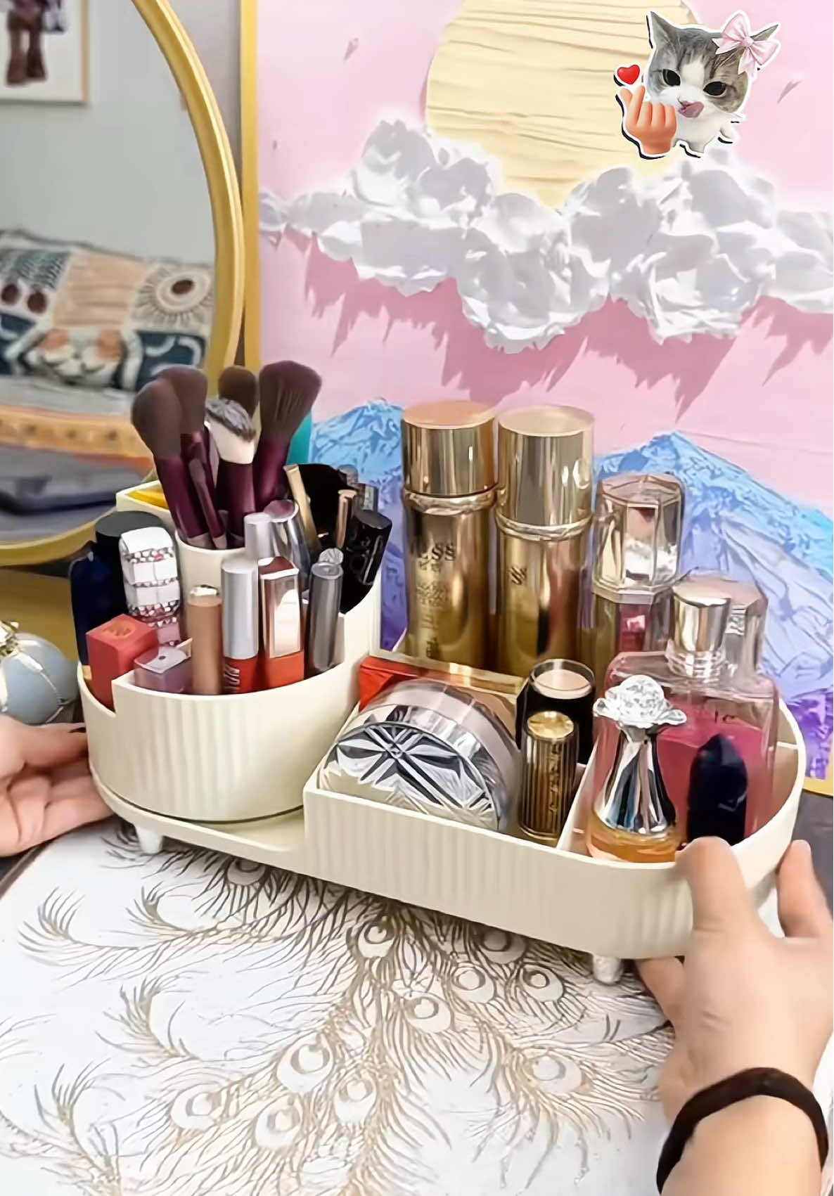 Kệ đựng mỹ phẩm để bàn nhiều ngăn xoay 360 độ #kedungmypham #kedemyphamdeban #kemypham #xuhuong #lalap1995 