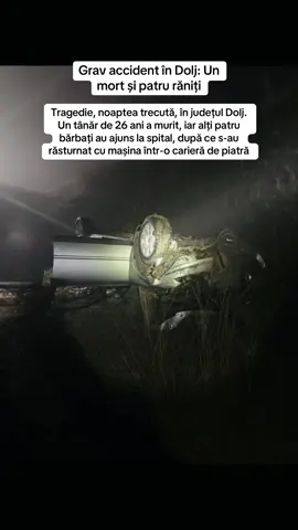 S-au răsturnat cu mașina într-o carieră de piatră #fyp #tiktokviral #craiova #dolj #police 