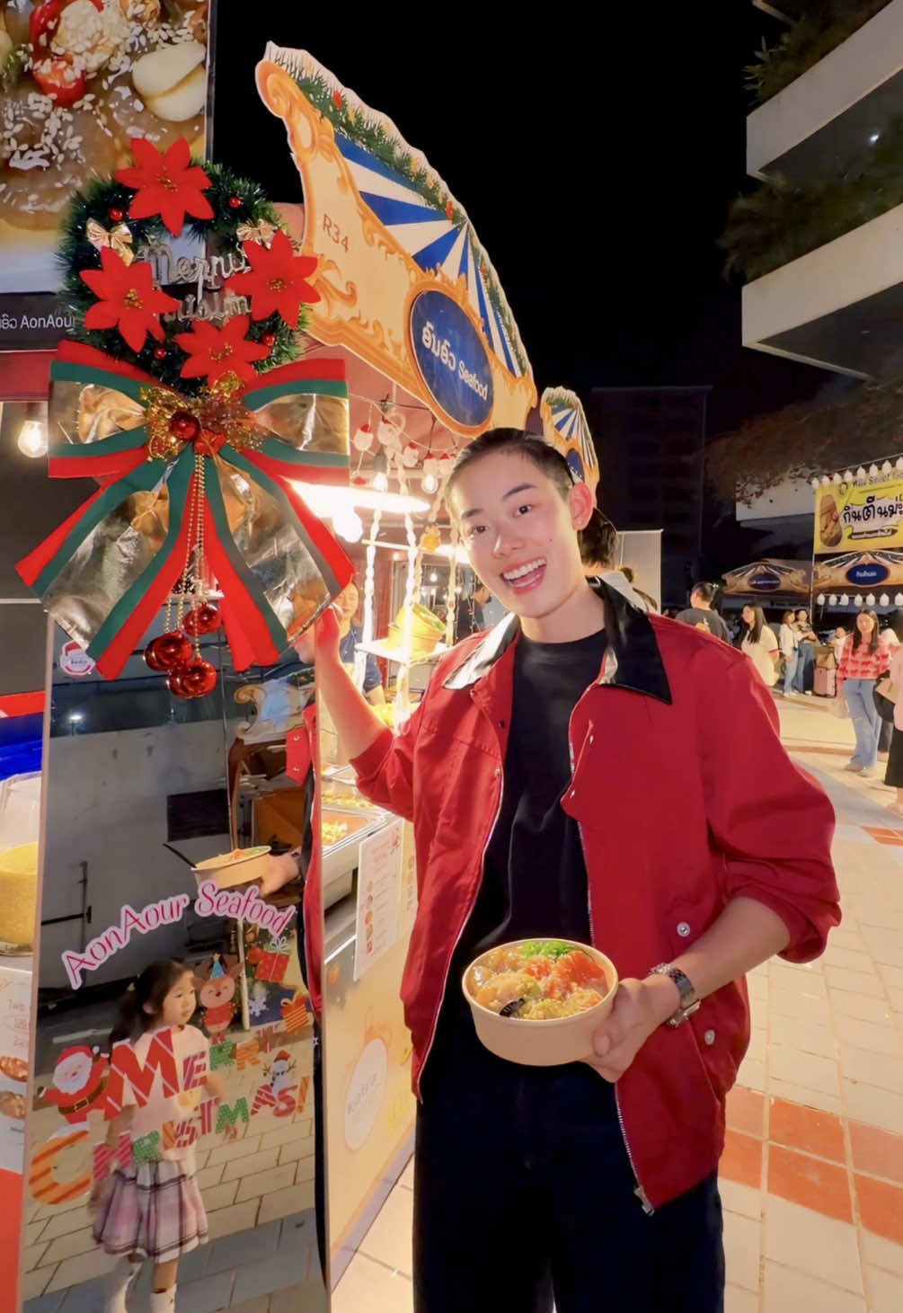 #christmasmarket 🎄🎄 @ອົນອົວ Seafood 🦞 4-10/12/2025 #thongtaekfair2025 #parkson #noiinarchannel #ງານອາຫານ 