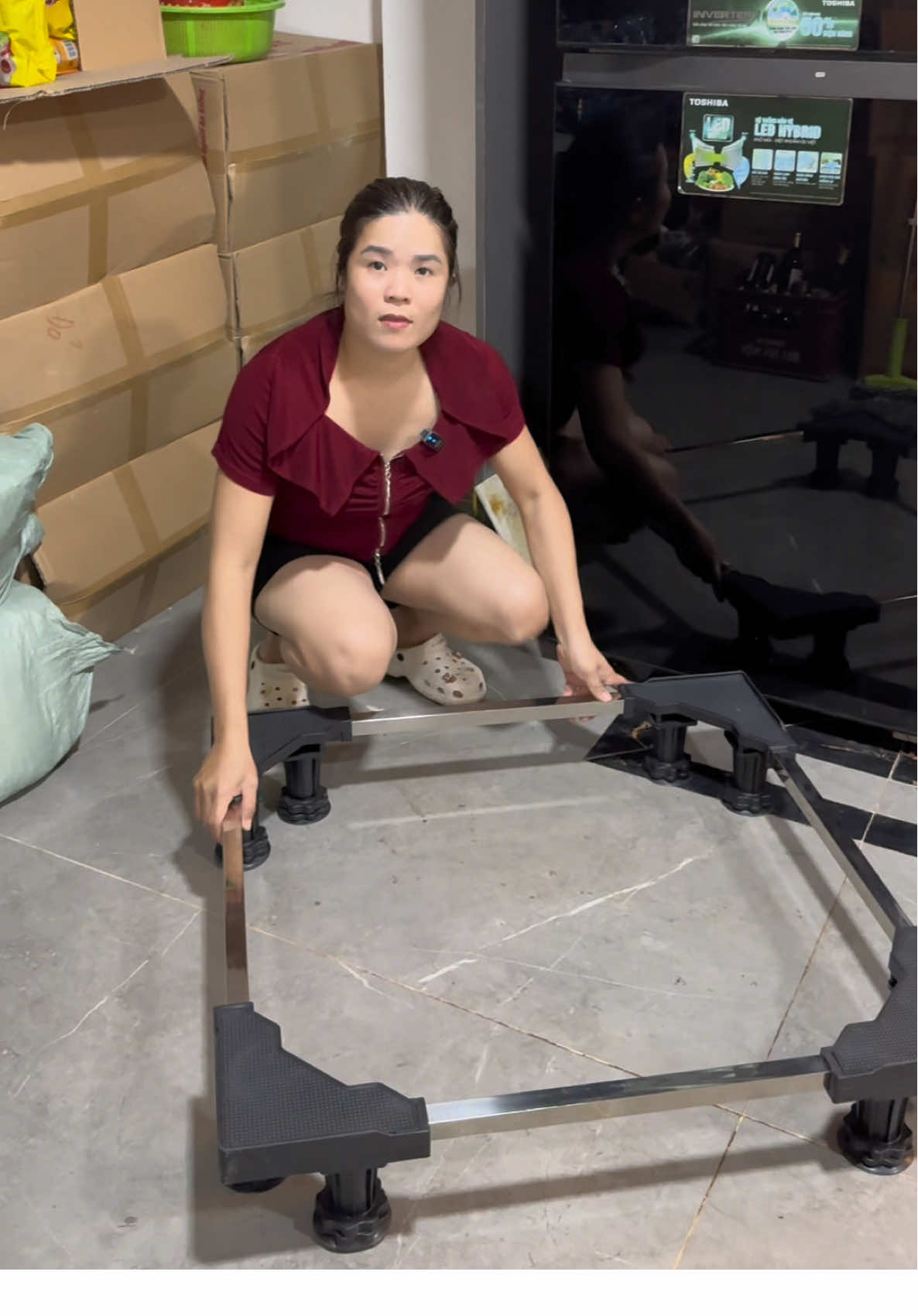 Chân kê tám trụ cho tủ lạnh hai cánh#xuhuong #chanke #chankemaygiat #chanketulanh #daikiosan @Daikiosan Việt Nam 