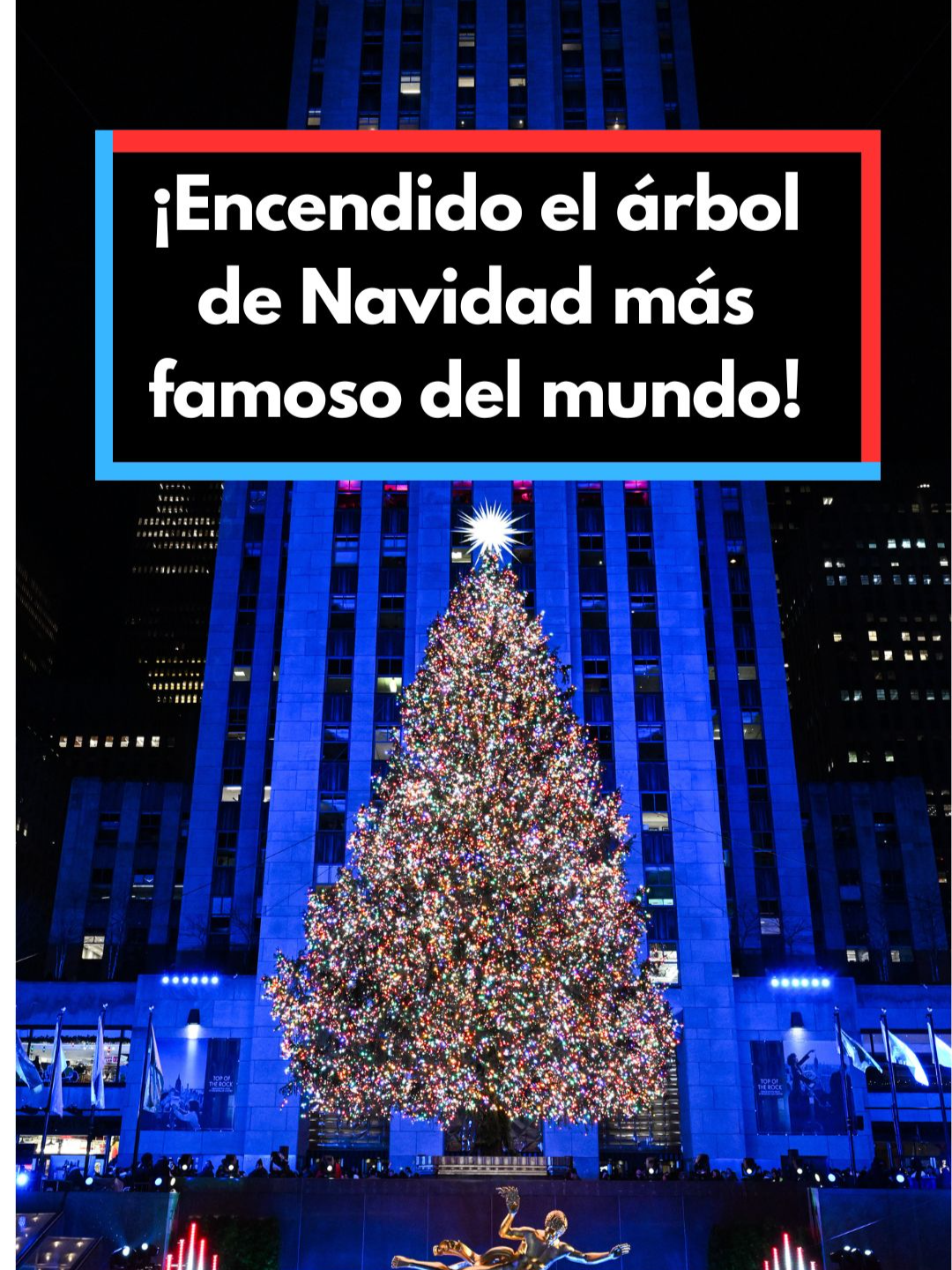 🎄 Ya está encendido el árbol de Navidad más famoso del mundo Anoche se iluminó el árbol del Rockefeller Center, en Nueva York. Mide 23 metros de alto y pesa 11 toneladas, está adornado con 50.000 bombillas multicolor y está coronado con una estrella de cristal de Swarovski. #Navidad #arboldenavidad #rockefellercenter #NuevaYork #noticias #noticiastiktok