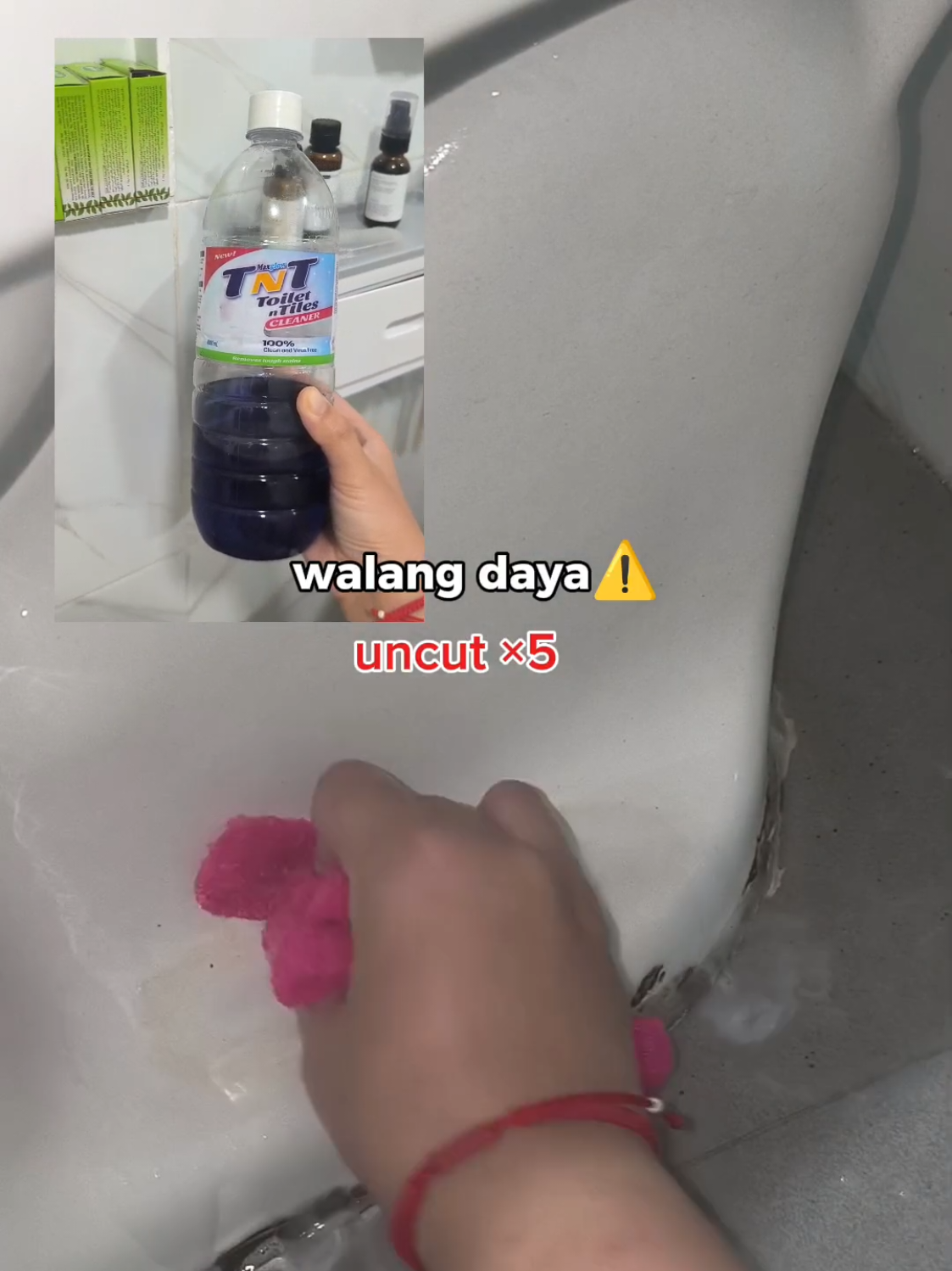 ano ang mas effective pag dating sa heavy stains o mantsa? #stain #toiletcleaner #tilecleaner #bathroom 