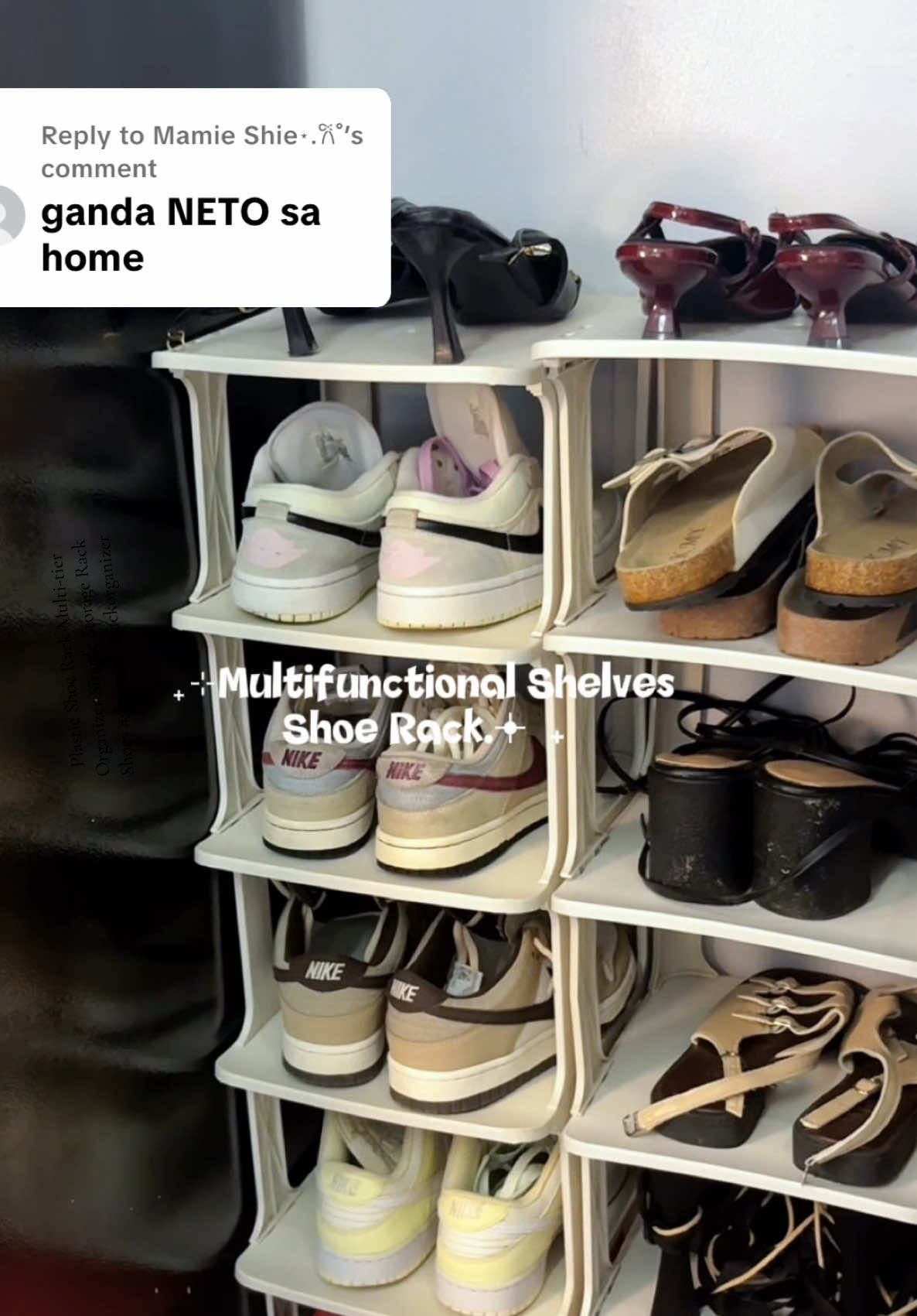 Replying to @Mamie Shie⋆.𐙚 ̊  Plastic Shoe Rack Multi-tier Organizer Simple Storage Rack Shoes #shoerack #rackorganizer #storagerack