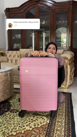 Membalas @Afiya Craft koper 24 inch rosegold buat traveling 7 hari lebih atau buat KKN #kopermurah #kopertahanbanting #koper24inch #koperbagasi #ikoper 
