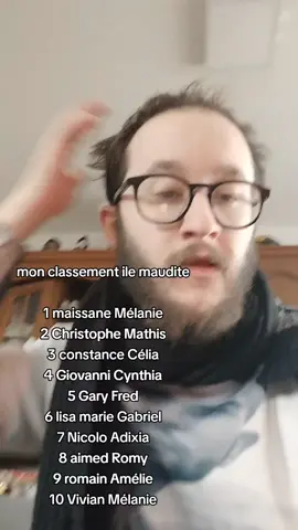 mon classement ile maudite  #tfx #tf1 #te 