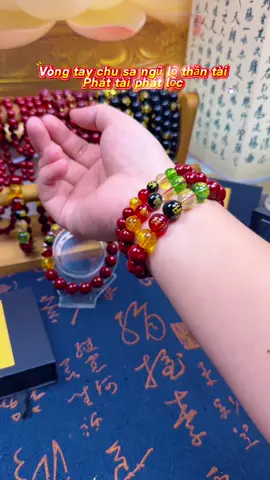 Vòng tay chu sa ngũ lộ thần tài #vongchusa #phatphapnhiemmau #vongtayphongthuy #vongtay #maymantailoc🍀☘️ 