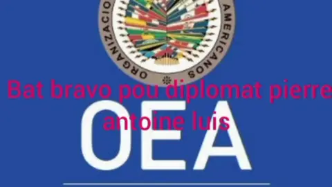 OEA soti wont nan otèl karibe  gen ayisyen toujou  diplomat pierre antoine luis  bravo  nou fyè de ou