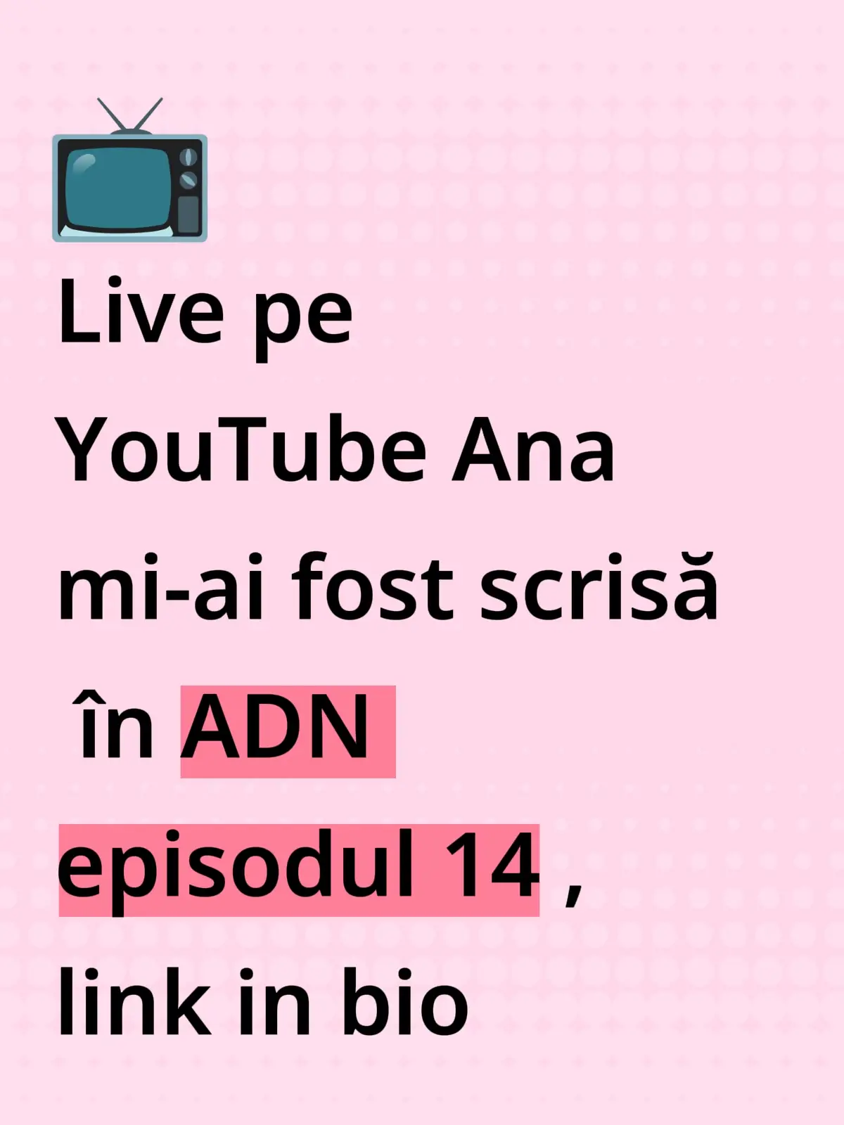 ✨ Ana, mi-ai fost scrisă în ADN – Episodul 14 ✨ Episodul ăsta vine cu emoții tari, priviri care spun mai mult decât cuvintele și un moment pe care fanii îl așteaptă de mult. Ana și Alex ajung într-un punct în care adevărul nu mai poate fi ascuns, iar chimia dintre ei explodează. Secretele ies la suprafață, inimile bat mai repede, iar povestea devine și mai intensă. 💥❤️ Rămâi aproape… episodul 14 promite să te lase fără cuvin@EMILIAN @A1.ro @Gabriella Vasile te! #AnaMiAiFostScrisăÎnADN #Ep14 #VladGherman #SerialRomânesc #LoveStory 