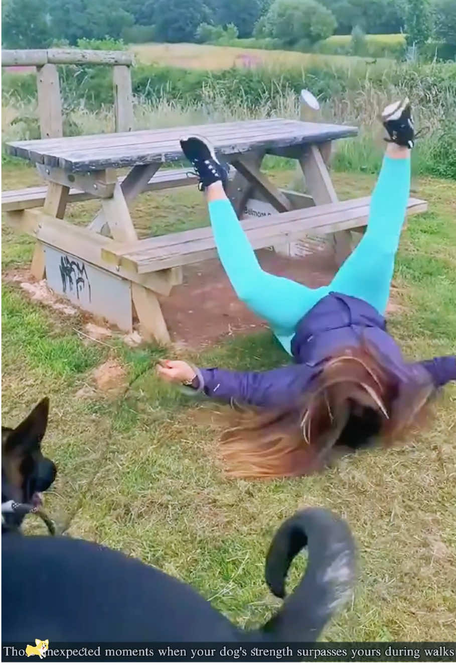 Those unexpected moments when your dog's strength surpasses yours during walks #DogWalkFail#DogLife#funnyvideos#doglover#strongdog #dogwalk