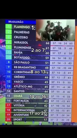 Tabela do #brasileirão atualizada kkkkkkkkkkkkkkkkkkkkkkkkk #flamengo #futebol #humor #mulherdepreso🔓🕊👫💍 