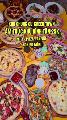Thiên đường ăn vặt từ 25ka nổi tiếng khu Bình Tân, nay ra thêm nhiều món mới pizza tươi và mì ý nè mng ơi 🤤 #streetfood #anvat #pizza #ancungtiktok #viral 