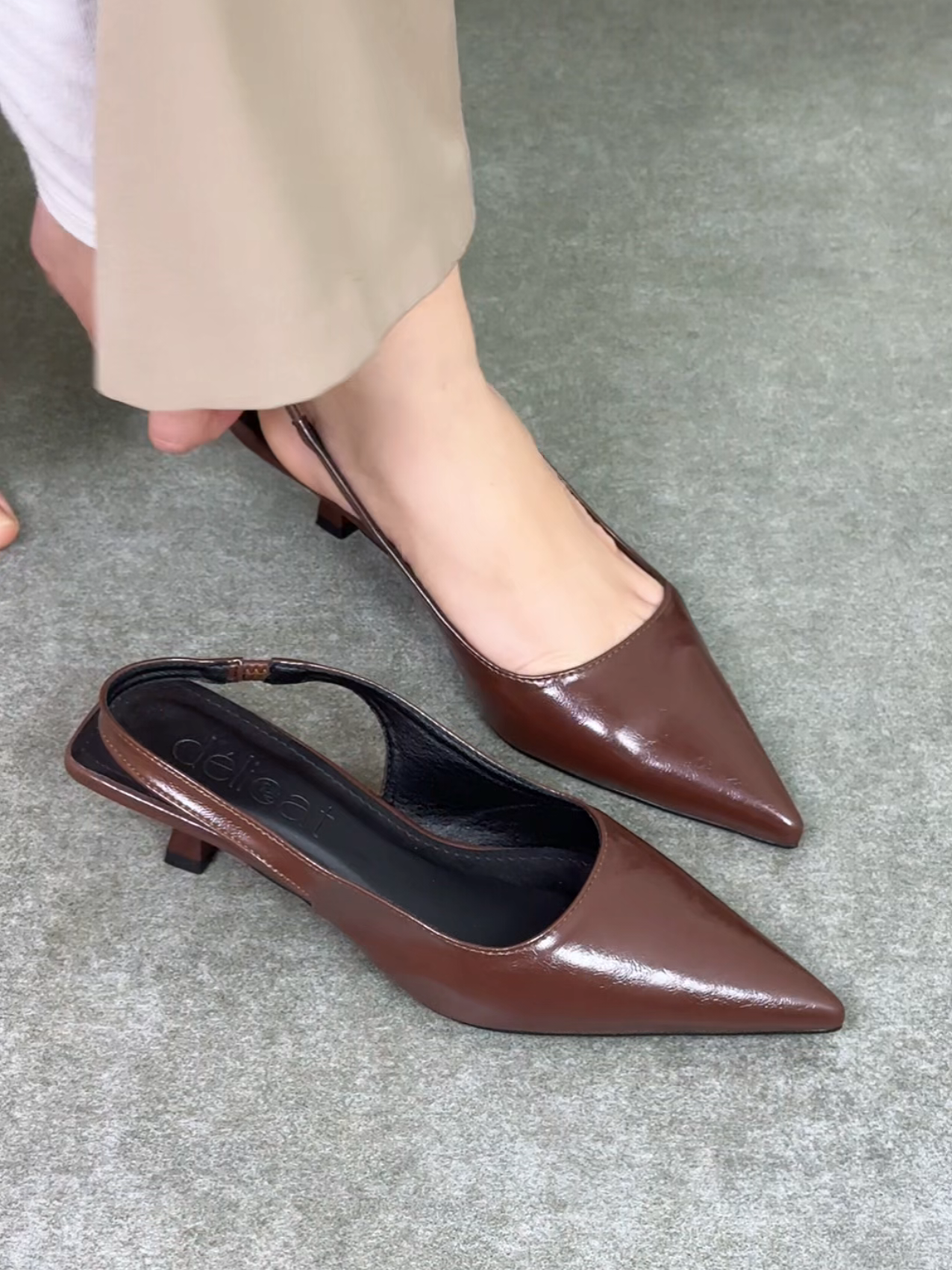 Năm nay ce ưng màu nâu tây lắm luôn #review #thoitrangnu #giaydepnu #giaycaogot 