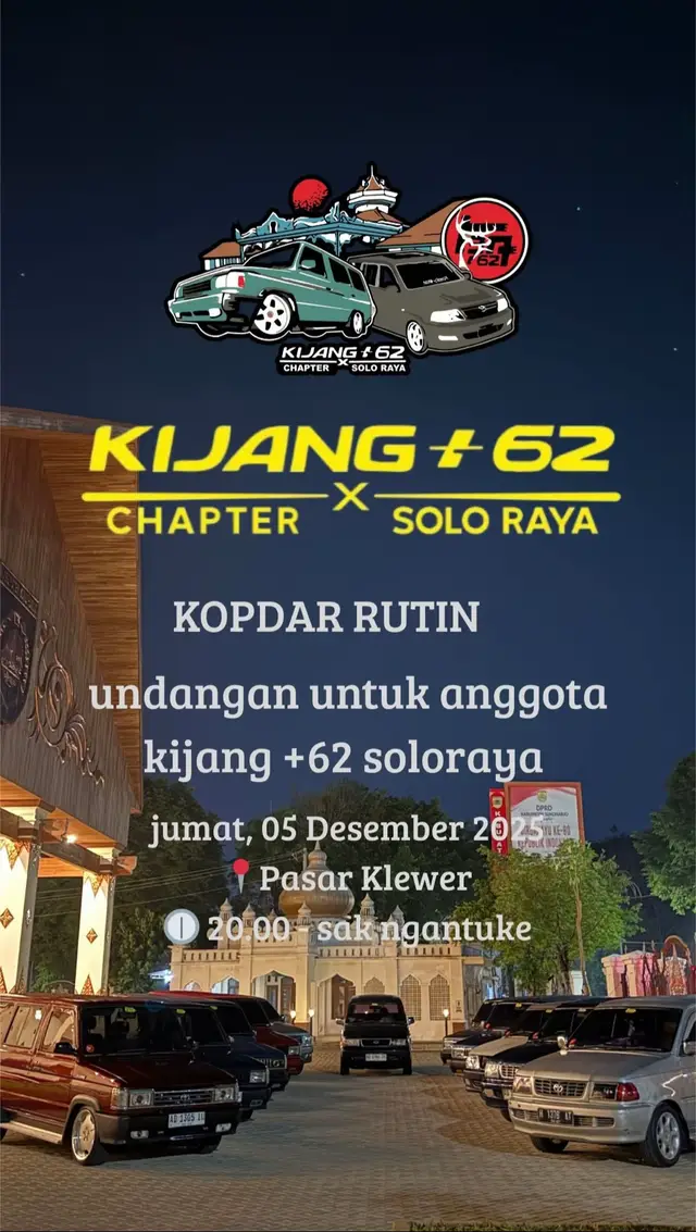 Besuk banget nihh!!! Jangan lupa Siapkan kijangmu pren 🫵🏻 #kijang62 #kijang62soloraya #toyotakijang #kijangmenolakpunah #masukberanda @kijang+62 @Masdiva @BLUE STYLE @kijang introvert @@kijangsilpeer @Ijonk_Garage @Grandextra biru @Kijangmerahmaroon 🦌 @Evolutiongaragepanther_ @5k_Kijang_Jojo @B A J O L_ @LA Blue @Aris Fitriyanto @Rendyafgani @bbyblue7k @Eksan Arya 
