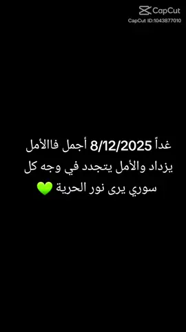 #غداً #اجمل #يوم #التحرير # 8/12/2024 # 💚 # - تحرير - سوريا#
