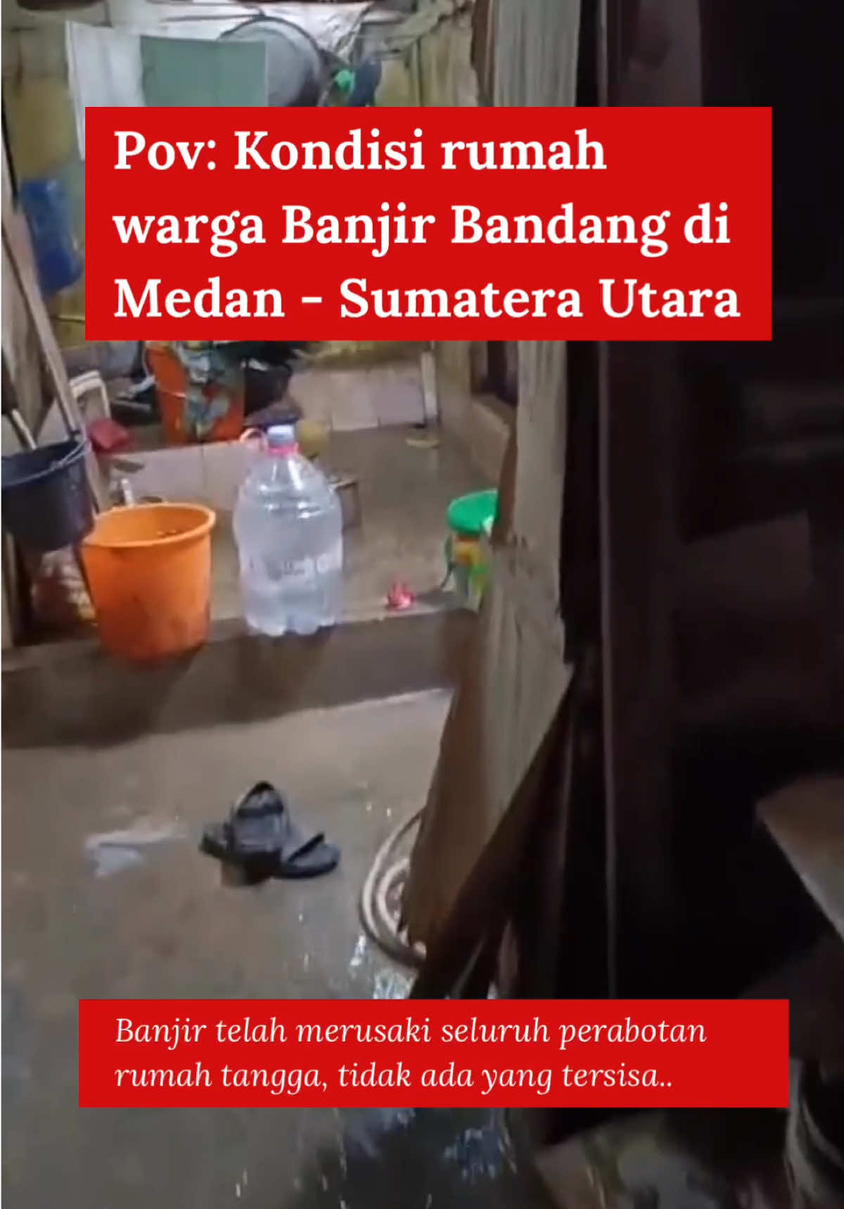 Kondisi rumah warga korban banjir bandang di Kota Medan - Sumatera Utara #banjir #banjirbandang #medan #sumaterautara #sumatra 