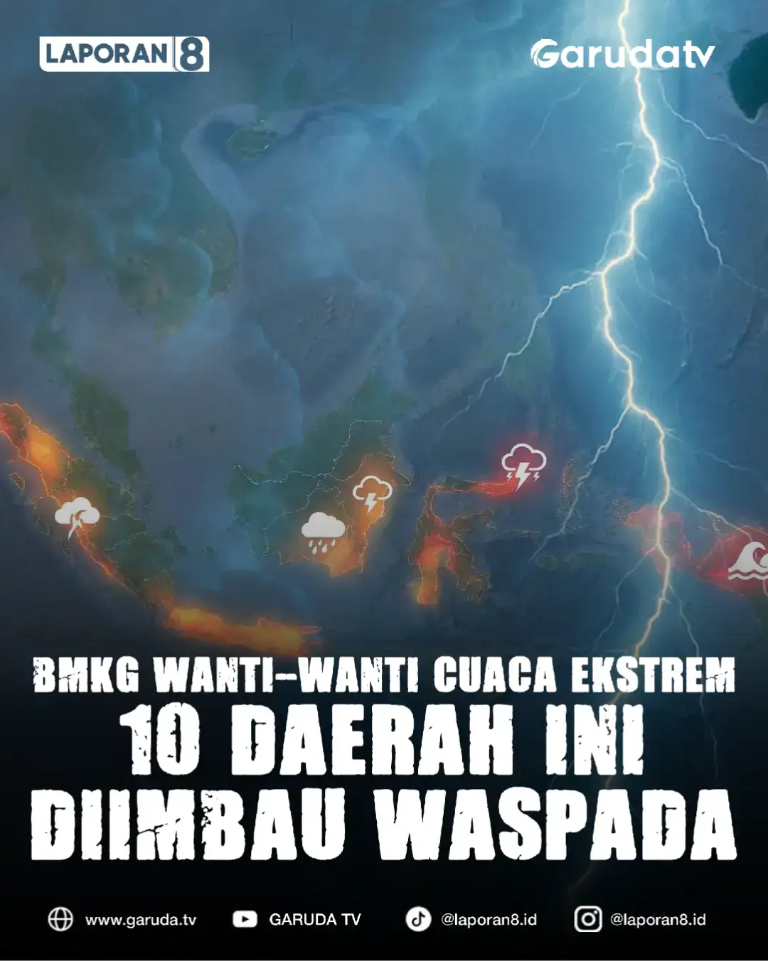 BMKG mengingatkan potensi cuaca ekstrem menjelang libur Nataru. Kepala BMKG Teuku Faisal Fathani menyatakan bahwa fenomena hidrometeorologi diperkirakan meningkat dalam beberapa pekan ke depan. Beberapa daerah diimbau waspada, geser ke kanan untuk informasi selengkapnya! Naskah | Admin: Awan Grafis: Aditya 🌐 Saksikan Garuda TV di Free to Air atau Streaming melalui: http://garuda.tv | YouTube Garuda TV | Aplikasi Vidio | Wewatch | IndiHome CH111 | Transvision CH824 | FirstMedia CH45 #Garudatv #Laporan8 #CuacaEkstrem #BMKG #Nataru2025 