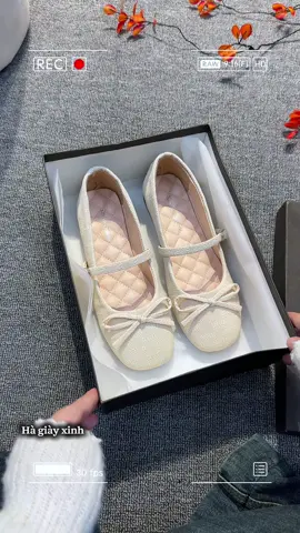 Giày bệt nữ búp bê nơ kem xinh nhẹ nhàng dễ phối đồ nha  #xuhuong #giaynuxinh #giaybetnu #giaybupbe #hagiayxinh 