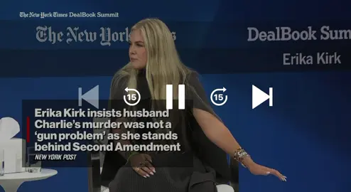 Erika Kirk insists husband Charlie’s murder was not a ‘gun problem’ as she stands behind Second Amendment #foryou #fyp #foryoupage #tiktok #Love 