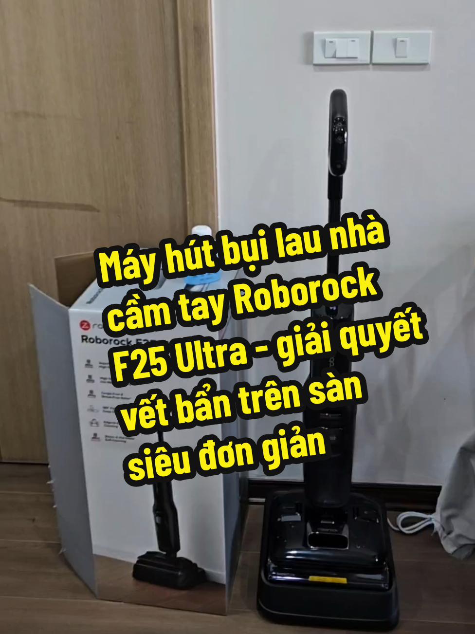 Máy hút bụi lau nhà cầm tay Roborock F25 Ultra - giải quyết đơn giản vết bẩn dầu mỡ cứng đầu trên sàn đơn giản. #hiephongtechhome #RoborockF25Ultra #mayhutbui #mayhutbuicamtay #reviewdogiadung 