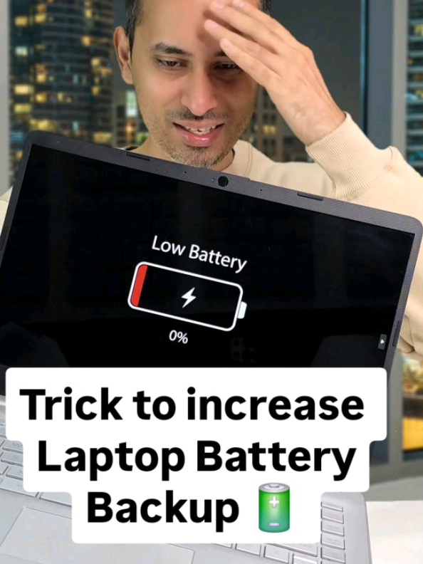 3 Secret Settings to increase Laptop battery Backup 🔋 | Easy step by step guide #laptop #bettery #trick #foryou #fyp 
