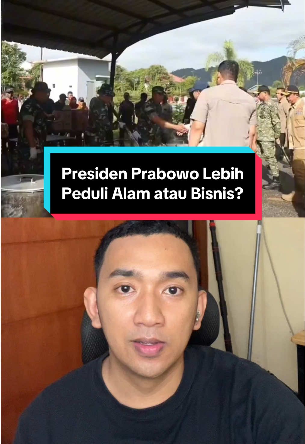 Menurut kamu, Pak Prabowo lebih peduli keberlangsungan ekosistem lingkungan (yang berdampak sama warganya) atau bisnisnya sendiri?